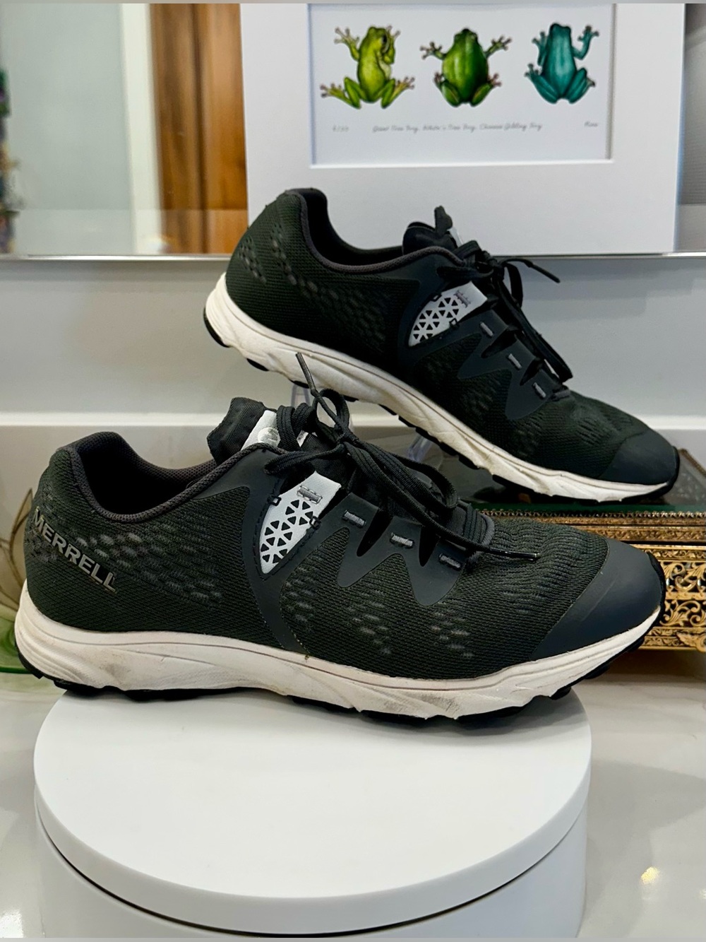 Merrell Riveter E-Mesh Dark Gray Castle Rock Sneakers/Tennis Shoes - EUC - 7